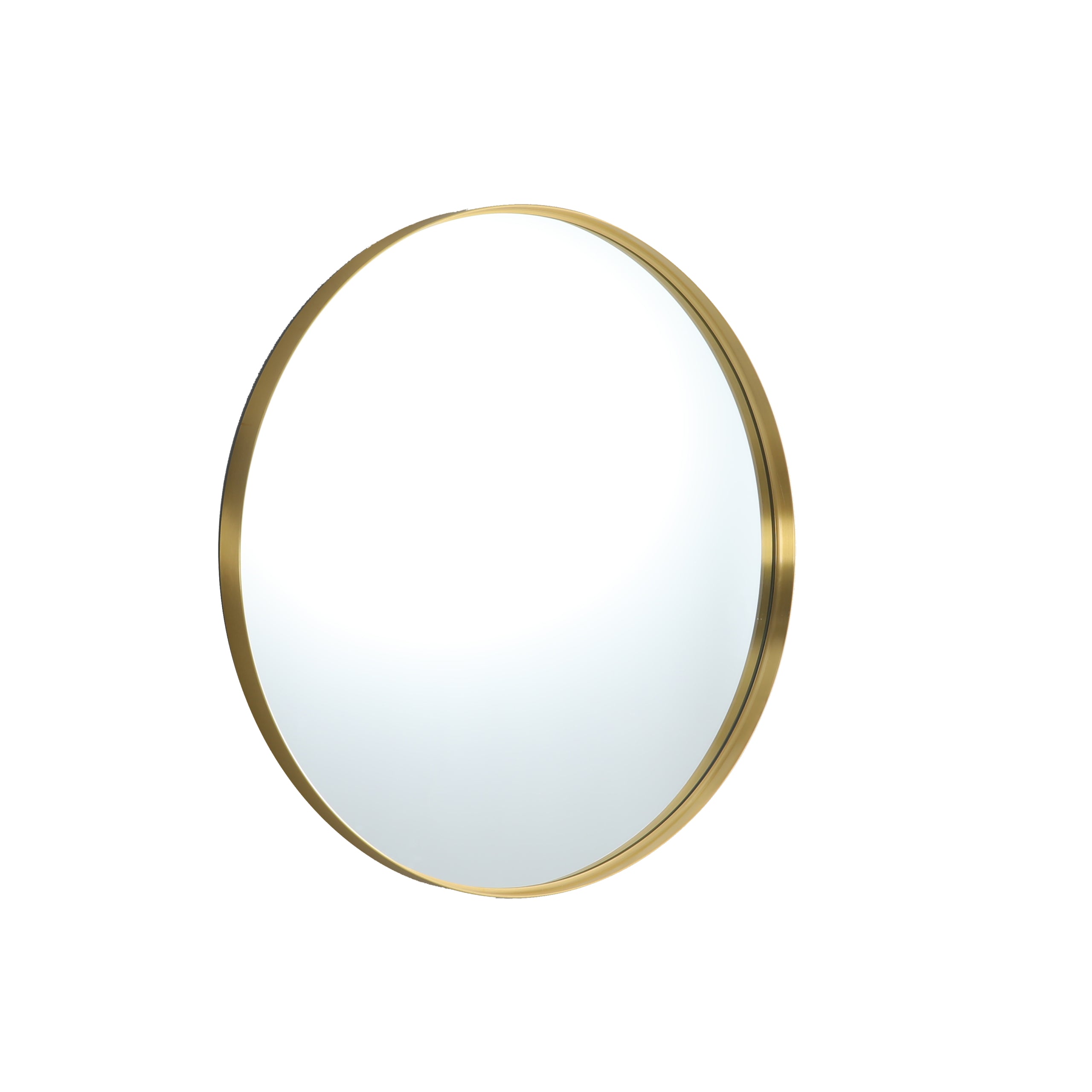 POSEIDON OLIVIA ROUND YELLOW GOLD FRAMED MIRROR 600X600MM