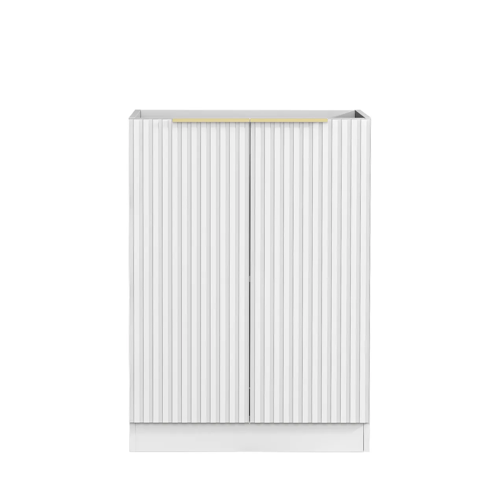 OTTI NOOSA MATTE WHITE 1060MM BASE LAUNDRY CABINET WITH STONE TOP & SINK