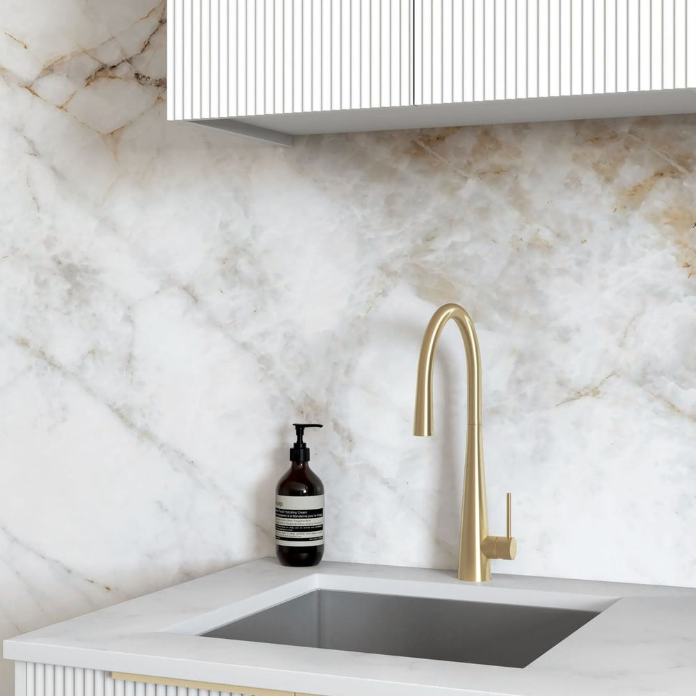 OTTI BONDI MATTE WHITE 1300MM LAUNDRY AND WALL CABINET WITH STONE TOP & SINK (PACKAGE-B)