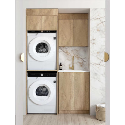 OTTI BYRON NATURAL OAK 1300MM LAUNDRY AND WALL CABINET WITH STONE TOP & SINK (PACKAGE-C)