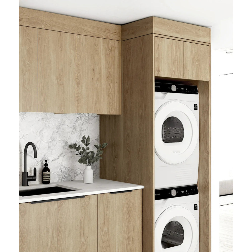 OTTI BYRON NATURAL OAK 1715MM LAUNDRY AND WALL CABINET WITH STONE TOP & SINK (PACKAGE-C)