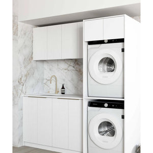 OTTI BONDI MATTE WHITE 1960MM LAUNDRY AND WALL CABINET WITH STONE TOP & SINK (PACKAGE-C)