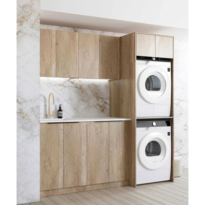 OTTI BYRON NATURAL OAK 1960MM LAUNDRY AND WALL CABINET WITH STONE TOP & SINK (PACKAGE-C)