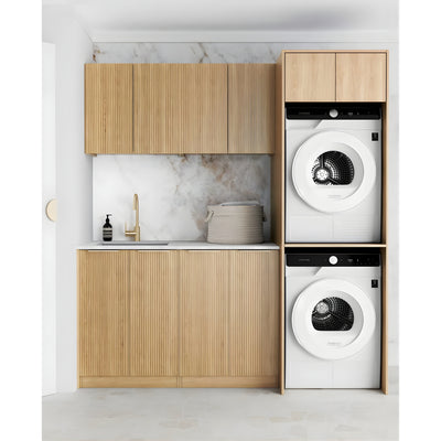 OTTI HAVANA SABLE WOODLAND OAK 1960MM LAUNDRY AND WALL CABINET WITH STONE TOP & SINK (PACKAGE-C)