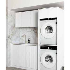 OTTI NOOSA MATTE WHITE 1960MM LAUNDRY AND WALL CABINET WITH STONE TOP & SINK (PACKAGE-C)