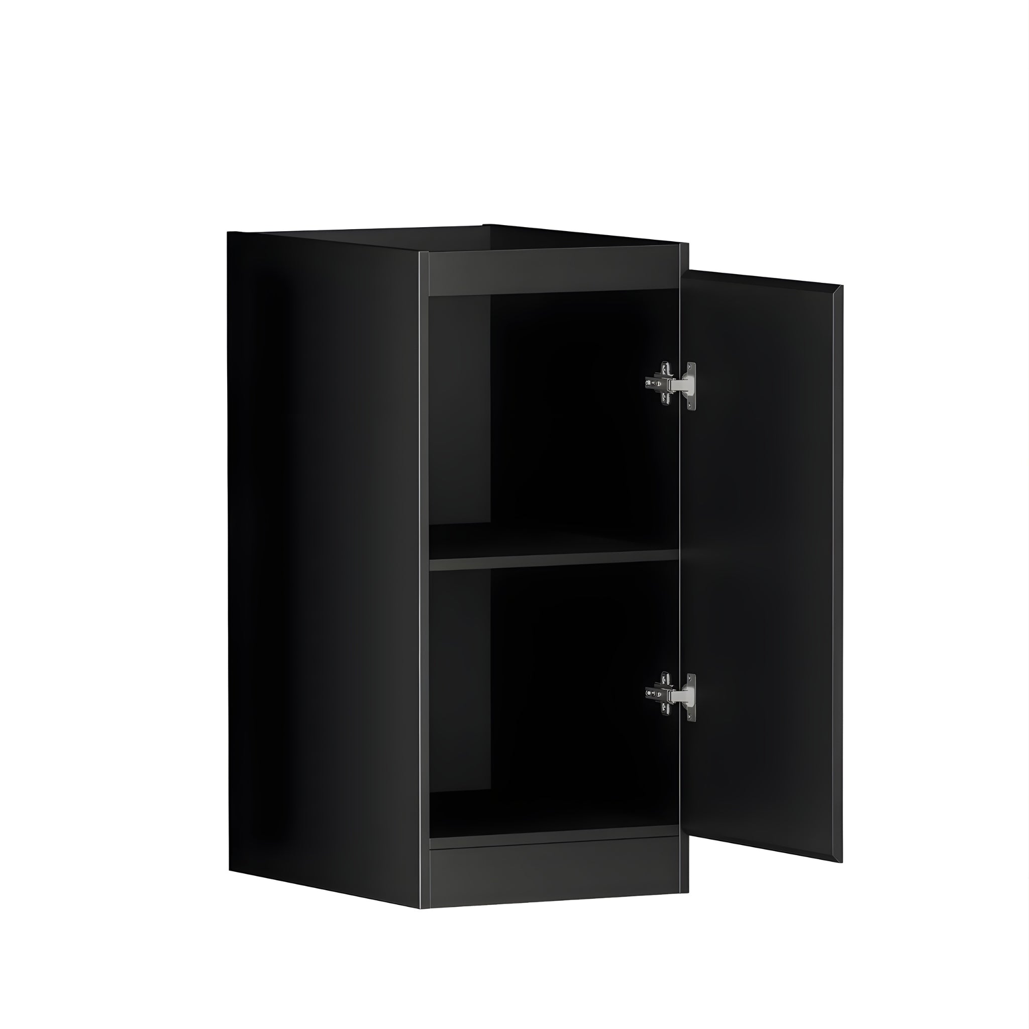 OTTI HAMPSHIRE MATTE BLACK 430MM MINI LAUNDRY CABINET WITH STONE TOP & SINK