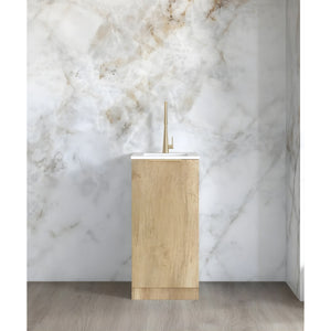 OTTI BYRON NATURAL OAK 430MM MINI LAUNDRY CABINET WITH STONE TOP & SINK