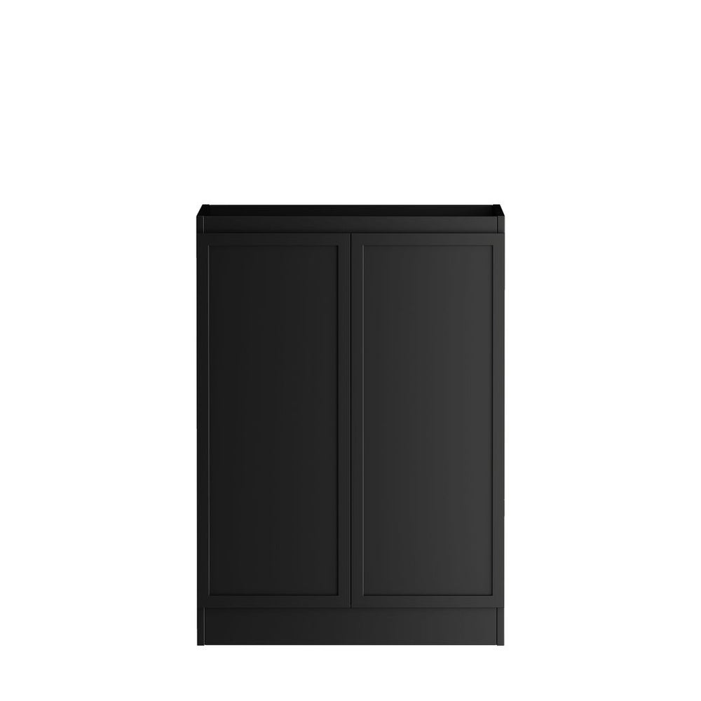 OTTI HAMPSHIRE MATTE BLACK 650MM MINI LAUNDRY CABINET WITH STONE TOP & SINK