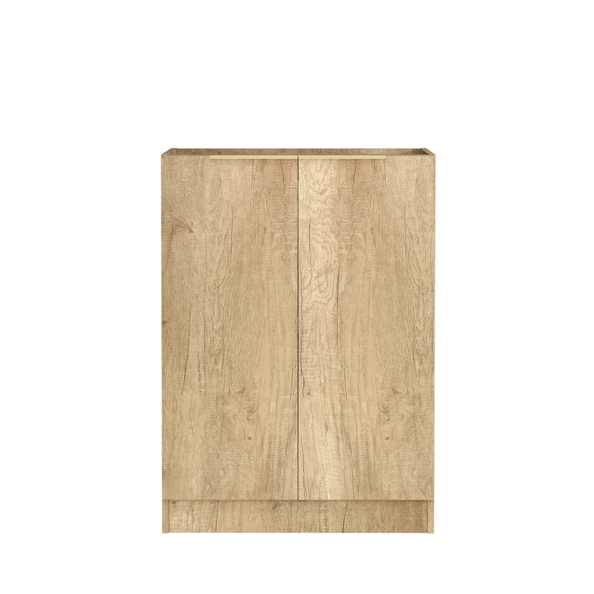 OTTI BYRON NATURAL OAK 650MM MINI LAUNDRY SET WITH STONE TOP & SINK