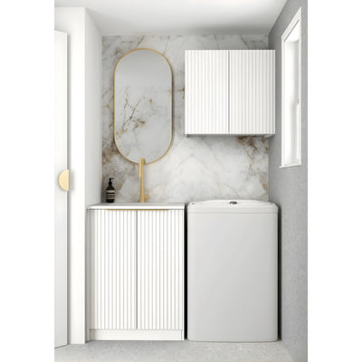 OTTI NOOSA MATTE WHITE 650MM MINI LAUNDRY SET WITH STONE TOP & SINK