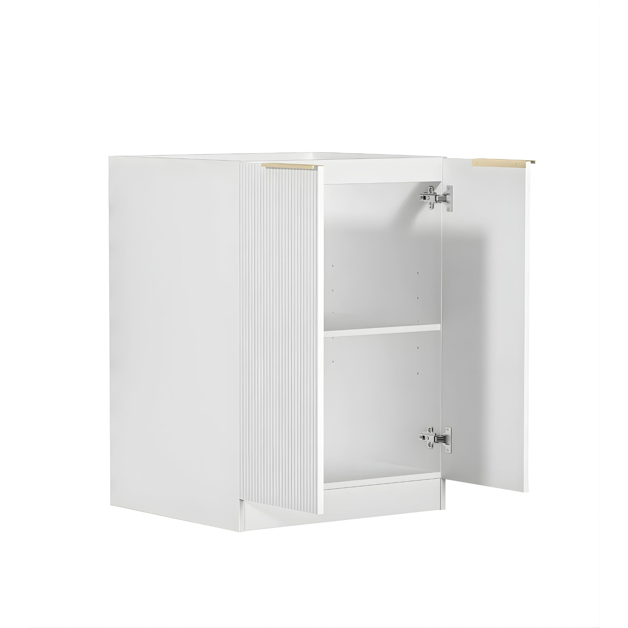 OTTI BONDI MATTE WHITE FLUTED 630MM BASE LAUNDRY CABINET
