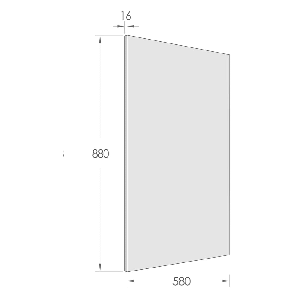 OTTI MATTE BLACK 580MM LAUNDRY FLOOR CABINET END PANEL