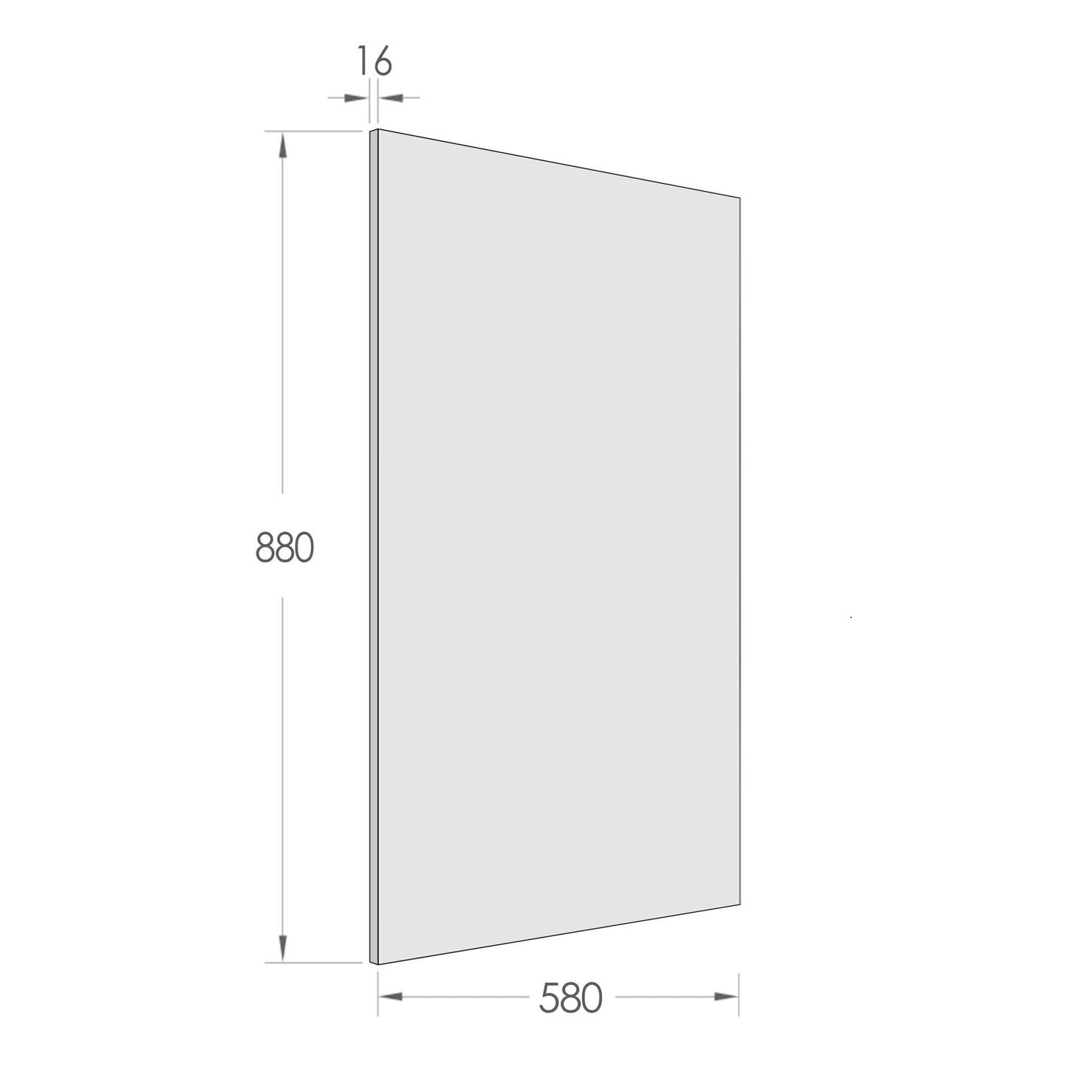 OTTI BYRON BLACK OAK 580MM LAUNDRY FLOOR CABINET END PANEL
