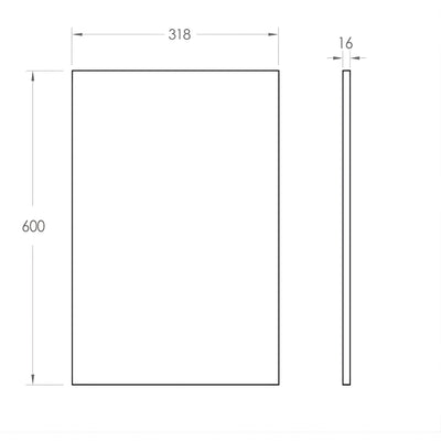OTTI BYRON BLACK OAK 318MM LAUNDRY WALL CABINET FILLER PANEL