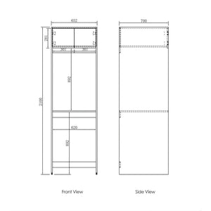 OTTI HAVANA WOODLAND OAK 2100MM LAUNDRY TALL WASHING MACHINE CABINET