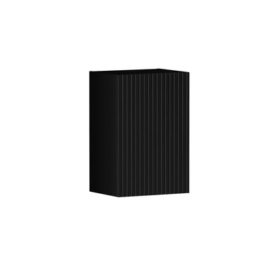 OTTI MARLO MATTE BLACK FLUTED 415MM WALL LAUNDRY CABINET
