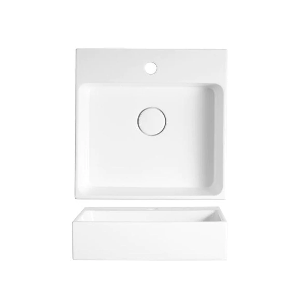 VEROTTI LAVENDER ABOVE COUNTER/WALL MOUNTED FIRECLAY BASIN GLOSS WHITE 500MM