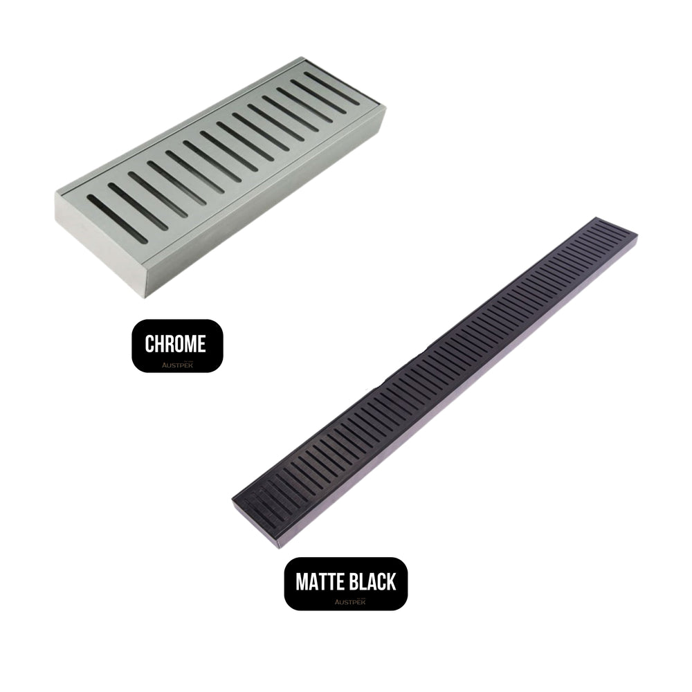 AQUAPERLA TILE INSERT GRATE BLACK (AVAILABLE IN 300X26MM AND 300X21MM)