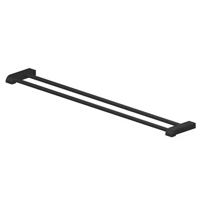 GARETH ASHTON PARK AVENUE ADJUSTABLE NON-HEATED DOUBLE TOWEL RAIL BLACK 760MM