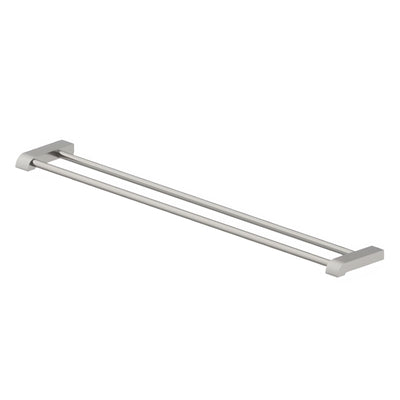 GARETH ASHTON PARK AVENUE ADJUSTABLE NON-HEATED DOUBLE TOWEL RAIL BRUSHED NICKEL 760MM