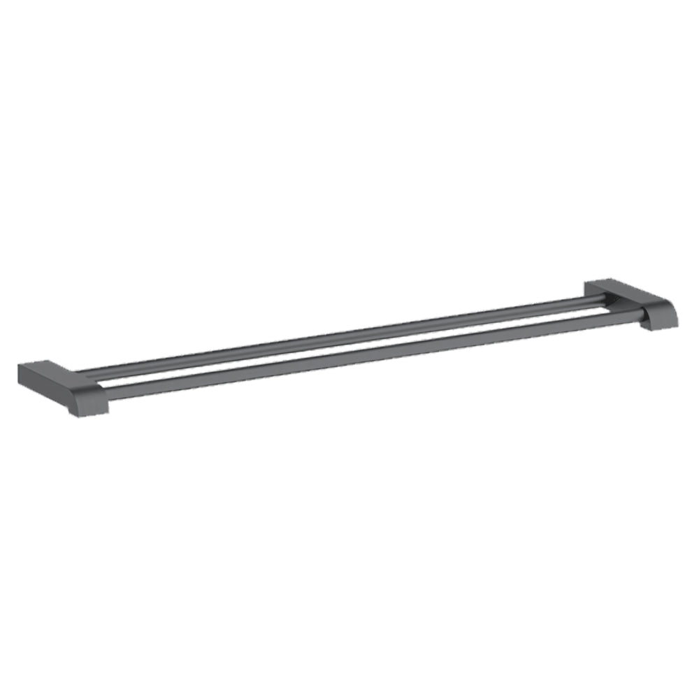 GARETH ASHTON PARK AVENUE ADJUSTABLE NON-HEATED DOUBLE TOWEL RAIL GUN METAL 760MM