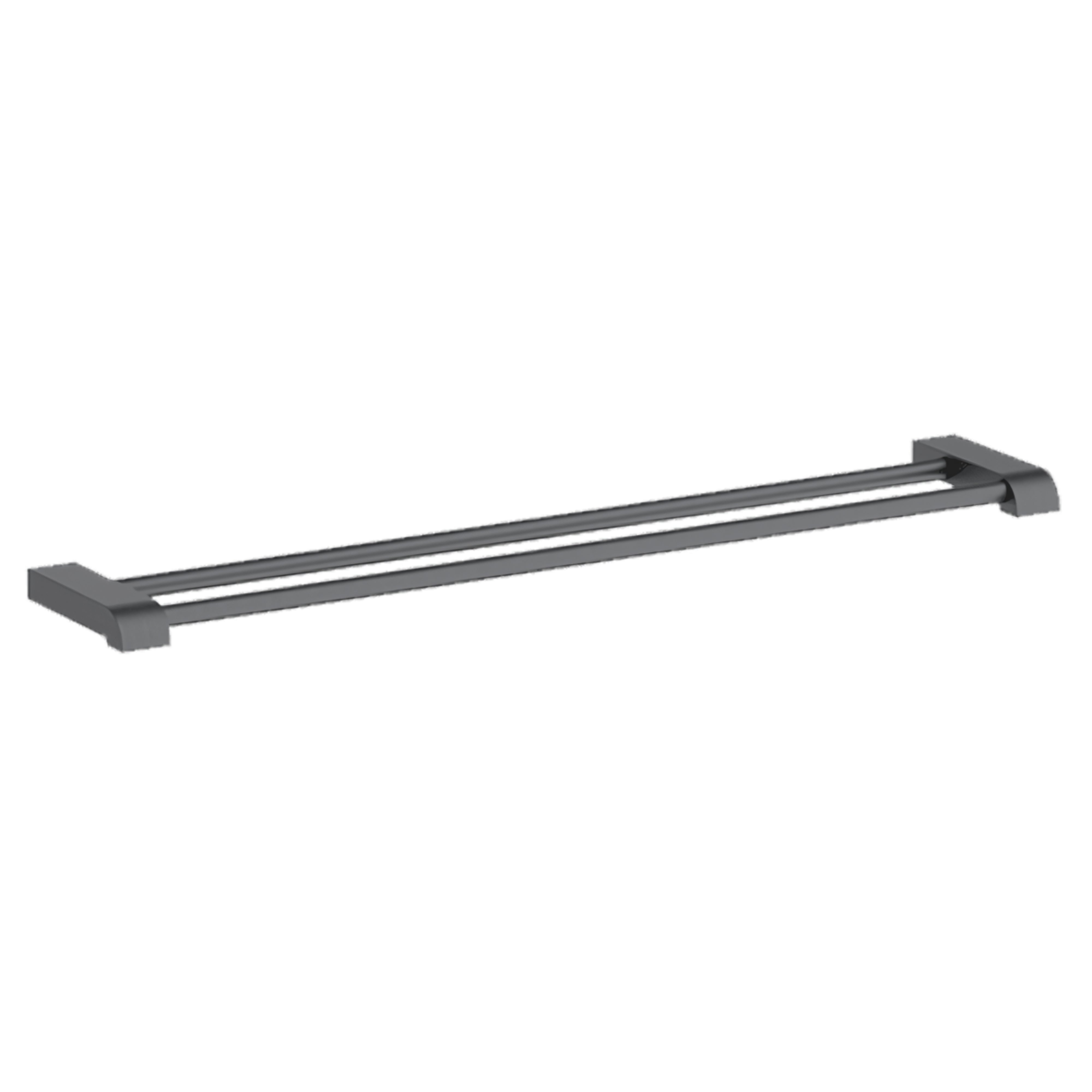 GARETH ASHTON PARK AVENUE ADJUSTABLE NON-HEATED DOUBLE TOWEL RAIL GUN METAL 760MM