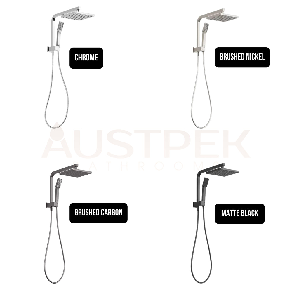 PHOENIX LEXI COMPACT TWIN SHOWER BRUSHED CARBON