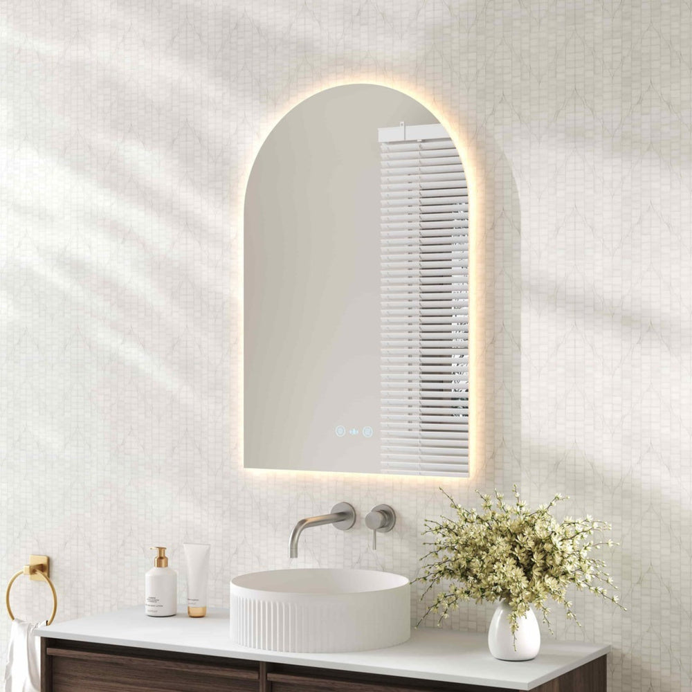 MERCIO LUNA FRAMELESS ARCH LED MIRROR 600X900MM