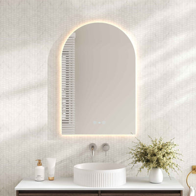 MERCIO LUNA FRAMELESS ARCH LED MIRROR 600X900MM