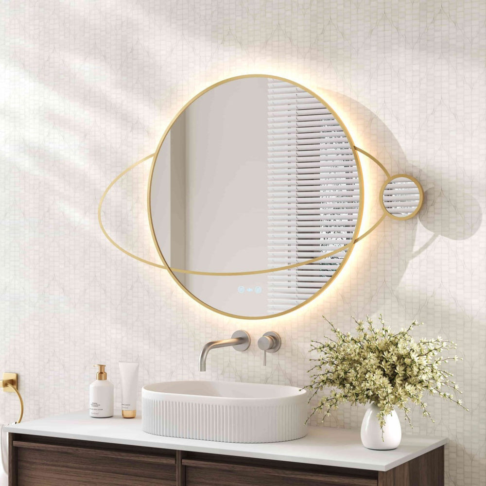 MERCIO LUNA FRAMELESS PLANET LED MIRROR 950X800MM