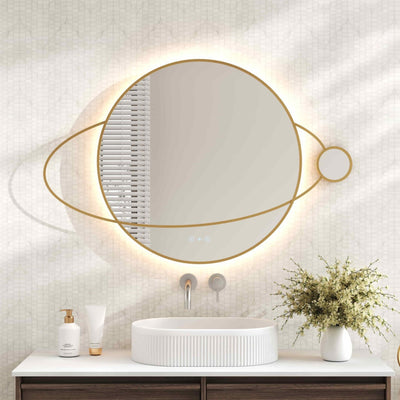 MERCIO LUNA FRAMELESS PLANET LED MIRROR 950X800MM
