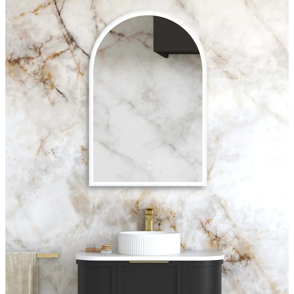 OTTI ARCHIE METAL FRAMED LED MIRROR WHITE 600X900MM