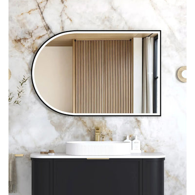 OTTI ARCHIE METAL FRAMED LED MIRROR BLACK 800X1200MM