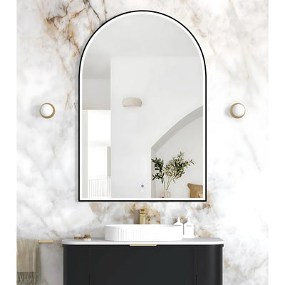 OTTI ARCHIE METAL FRAMED LED MIRROR BLACK 1000X1500MM