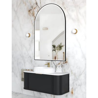 OTTI ARCHIE METAL FRAMED LED MIRROR BLACK 1000X1500MM