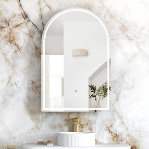 OTTI ARCHIE MATTE WHITE LED SHAVING CABINET WITH POWERPOINT 600X900MM