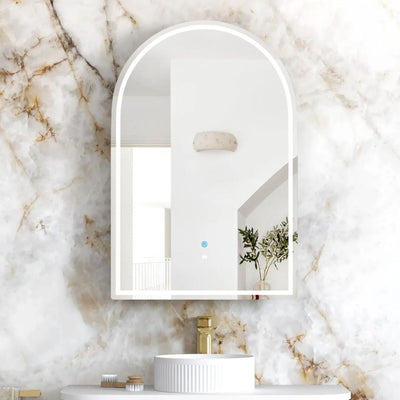 OTTI ARCHIE MATTE WHITE LED SHAVING CABINET WITH POWERPOINT 600X900MM