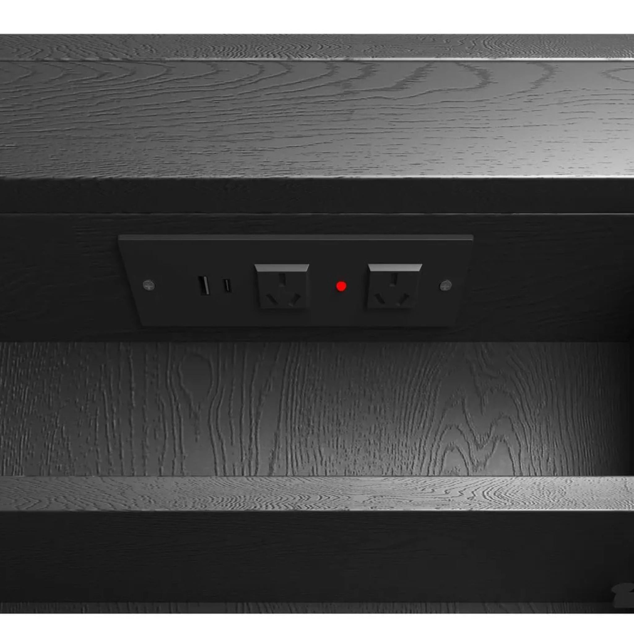 OTTI ARCHIE BLACK OAK LED SHAVING CABINET WITH POWERPOINT 600X900MM