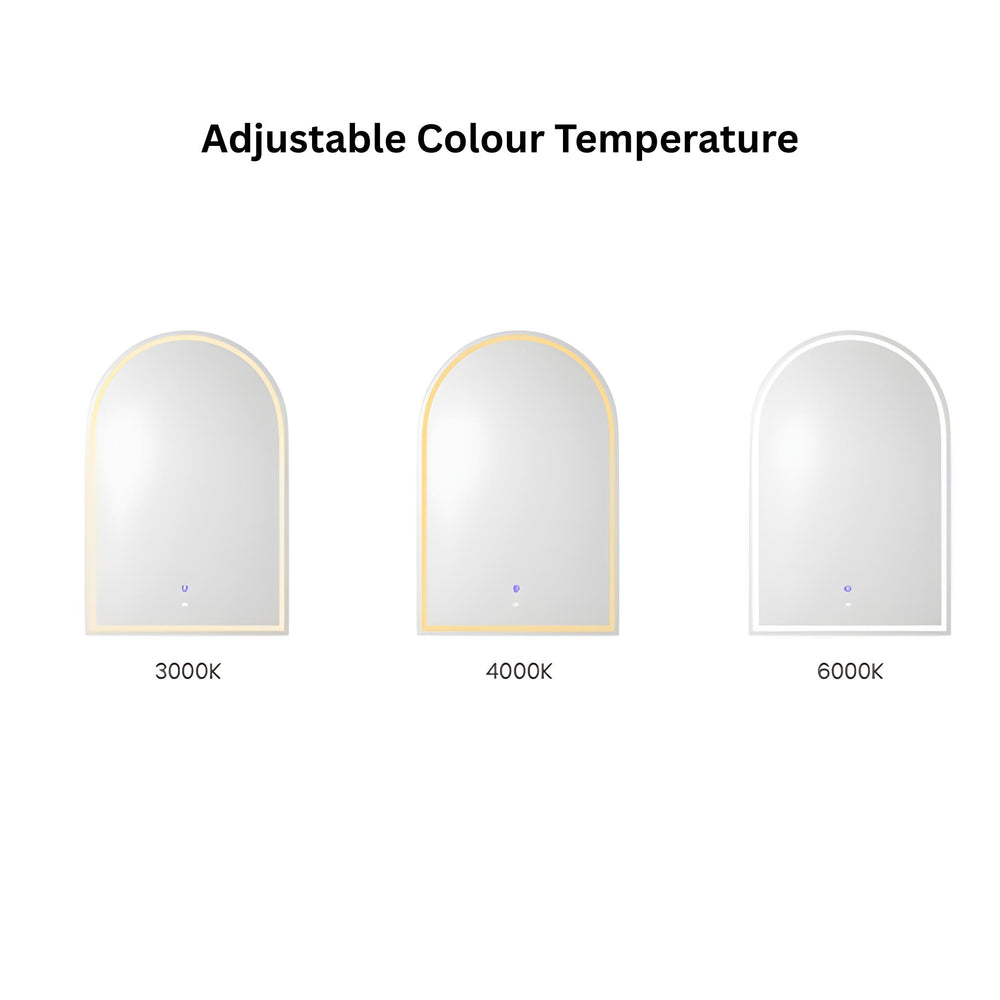 OTTI ARCHIE NATURAL OAK LED SHAVING CABINET WITH POWERPOINT 600X900MM