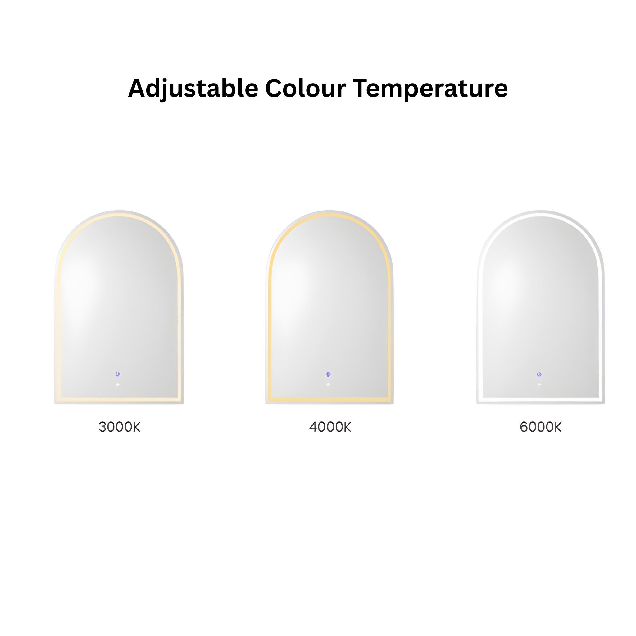 OTTI ARCHIE MATTE WHITE LED SHAVING CABINET WITH POWERPOINT 600X900MM