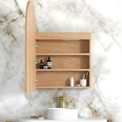 OTTI ARCHIE WOODLAND OAK LED SHAVING CABINET WITH POWERPOINT 600X900MM