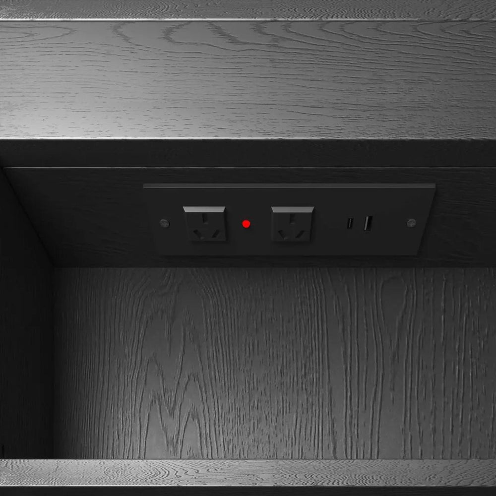 OTTI BONDI BLACK OAK LED SHAVING CABINET WITH POWERPOINT 1200X750MM