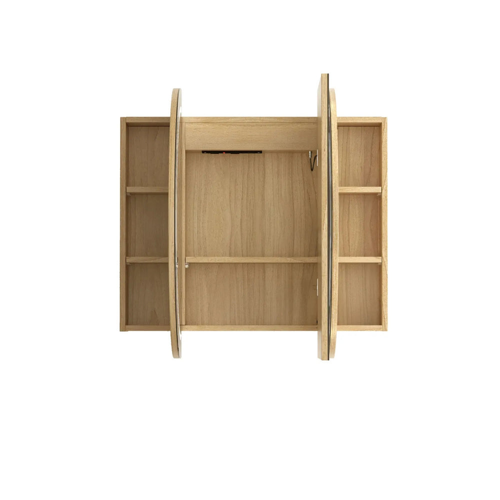 OTTI BONDI WOODLAND OAK LED SHAVING CABINET WITH POWERPOINT 3 COLOUR LIGHTS 1200X750MM