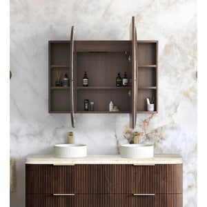 OTTI BONDI SABLE WALNUT LED SHAVING CABINET WITH POWERPOINT 3 COLOUR LIGHTS 1500X900MM