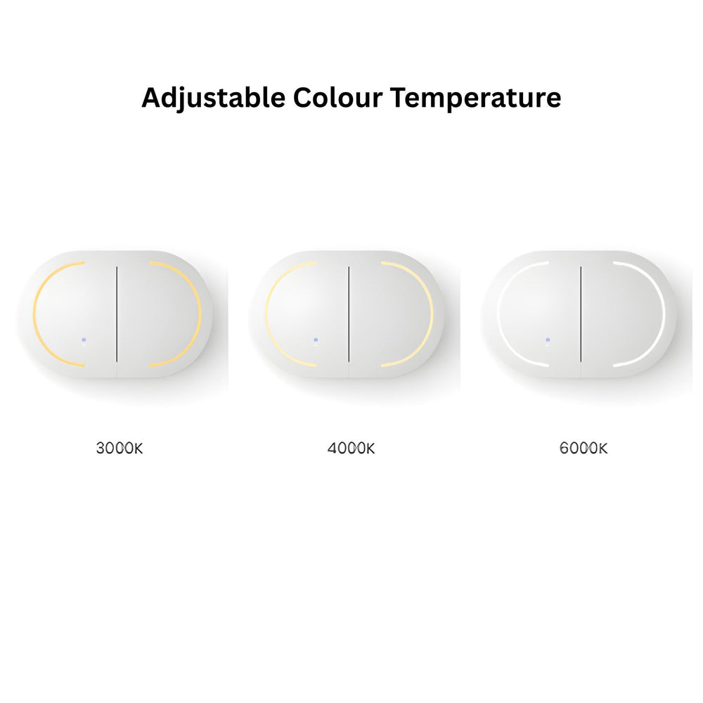 OTTI BONDI MATTE WHITE LED SHAVING CABINET WITH POWERPOINT 900X600MM