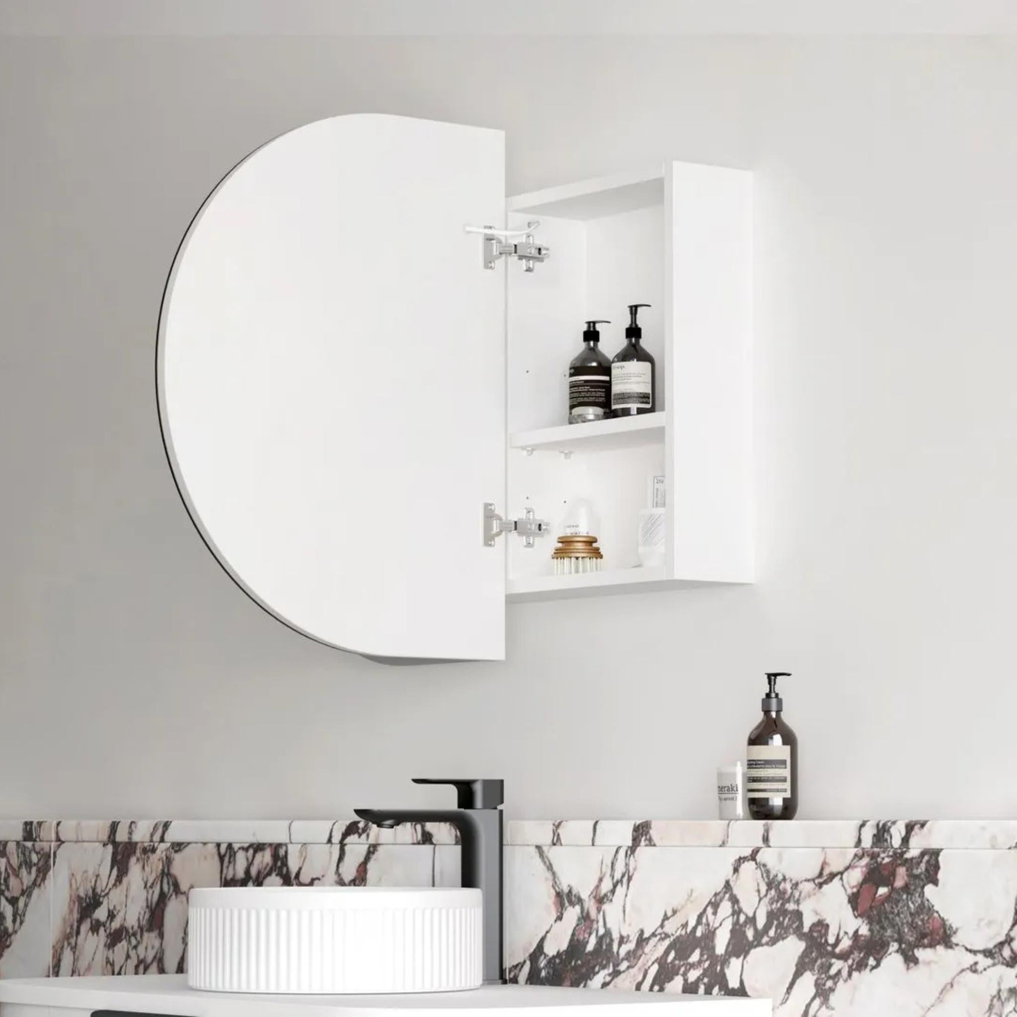 OTTI BONDI MATTE WHITE LED SHAVING CABINET WITH POWERPOINT 900X600MM