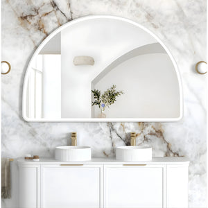 OTTI MOONLIGHT ARCHIE METAL FRAMED TUFFI LED MIRROR WHITE 1500X1000MM