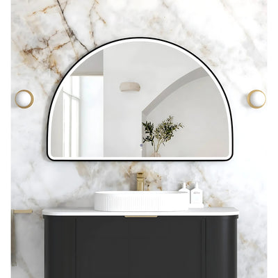 OTTI MOONLIGHT ARCHIE METAL FRAMED LED MIRROR BLACK 1200X800MM