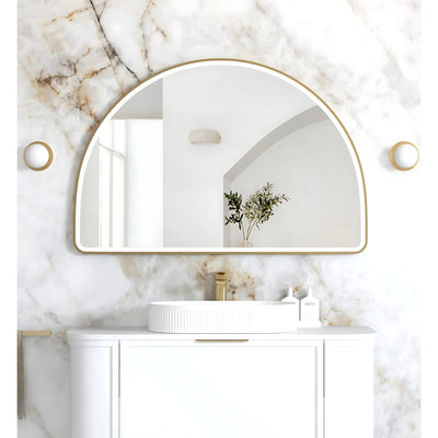 OTTI MOONLIGHT ARCHIE METAL FRAMED LED MIRROR GOLD 1200X800MM