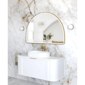 OTTI MOONLIGHT ARCHIE METAL FRAMED LED MIRROR GOLD 1200X800MM